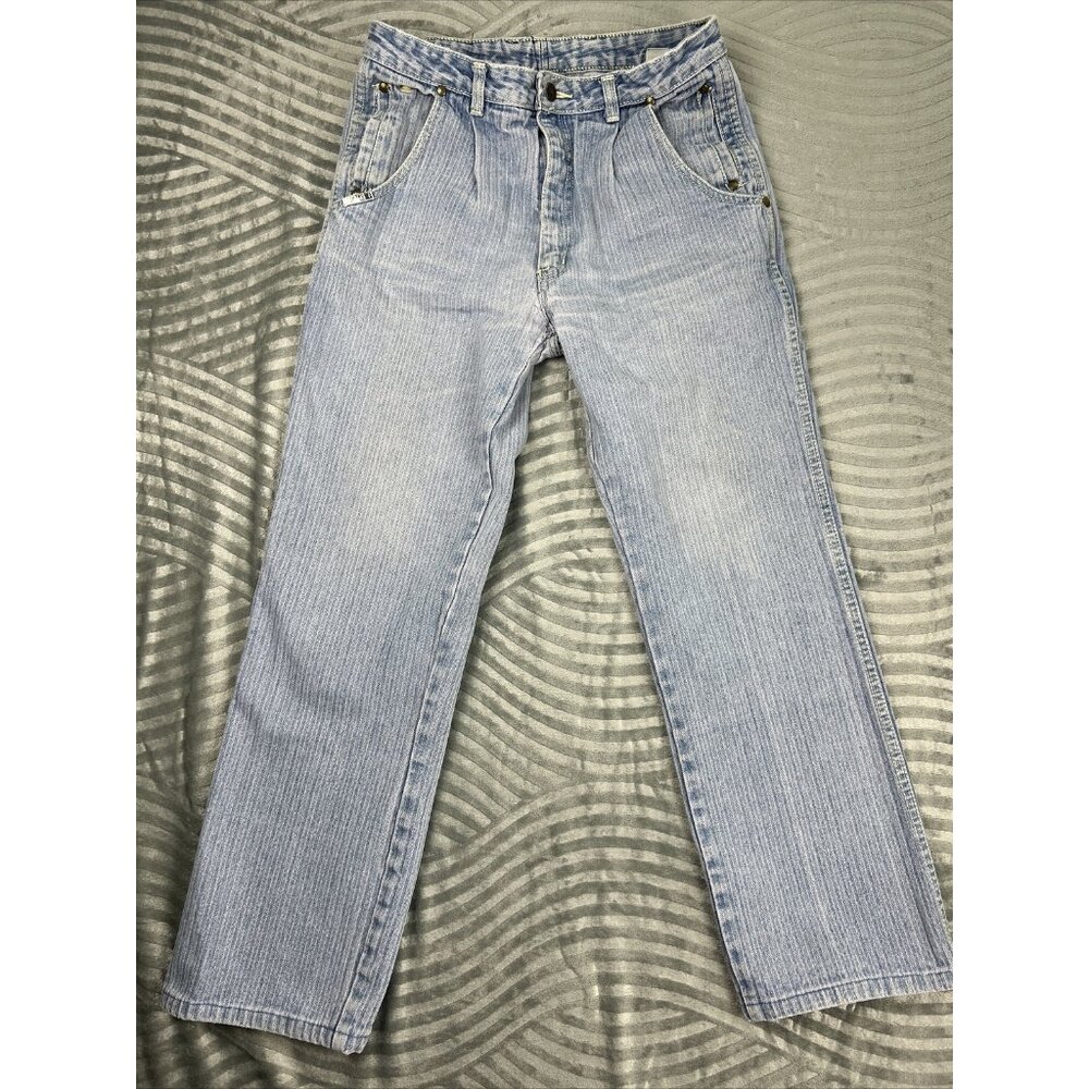 Vintage Faded Glory Jeans Light Blue Wash Denim Country 30x27 Cowgirl Horse